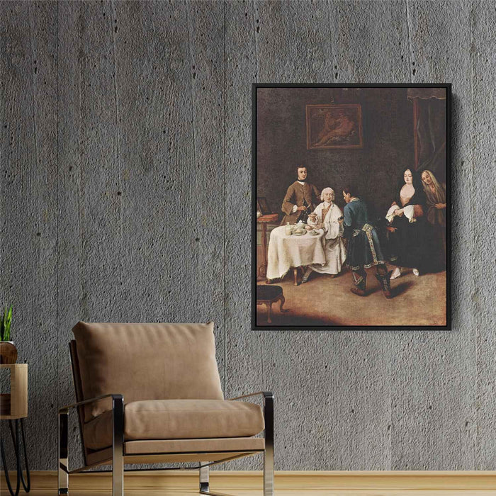 A Visit to a Lord by Pietro Longhi - Canvas Artwork