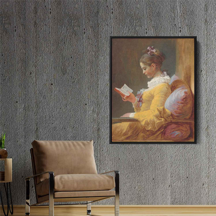 A Young Girl Reading (1776) by Jean-Honore Fragonard - Canvas Artwork