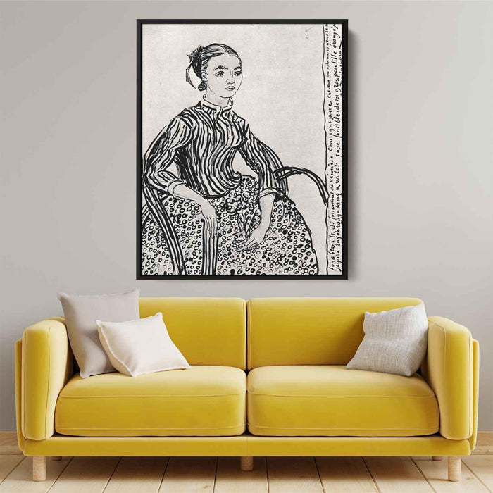 A mousmé, sitting by Vincent van Gogh - Canvas Artwork