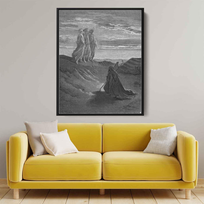 Abraham, God and Two Angels by Gustave Dore - Canvas Artwork