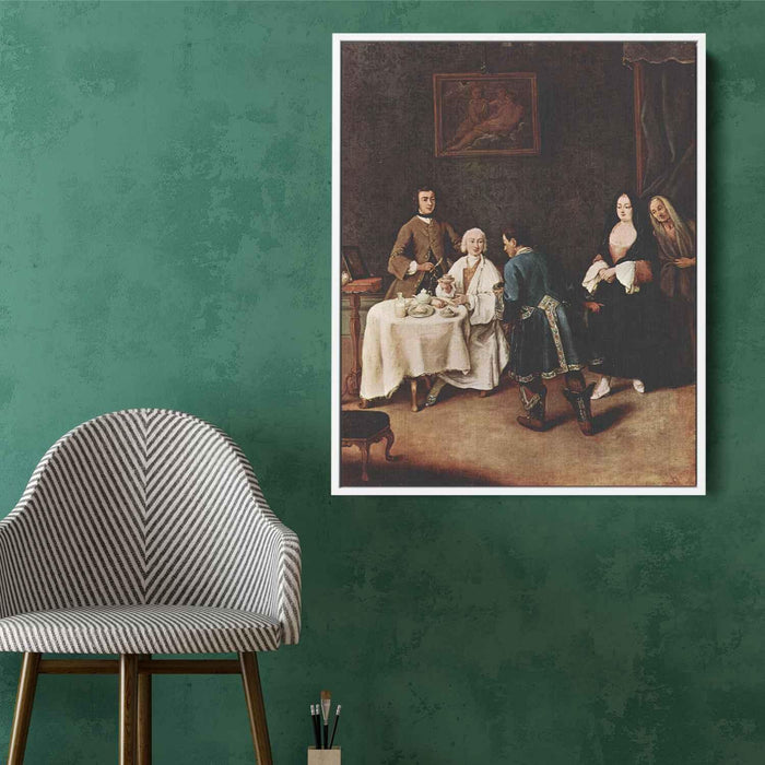 A Visit to a Lord by Pietro Longhi - Canvas Artwork