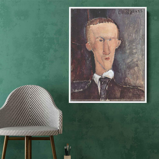 Portrait of Blaise Cendrars (1917) by Amedeo Modigliani - Canvas Artwork