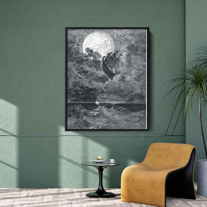 A Voyage to the Moon (1868) by Gustave Dore - Canvas Artwork