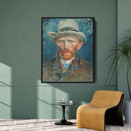 Self Portrait with a Grey Felt Hat (1887) by Vincent van Gogh - Canvas Artwork