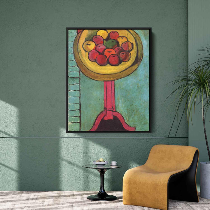 Apples on a Table, Green Background by Henri Matisse - Canvas Artwork