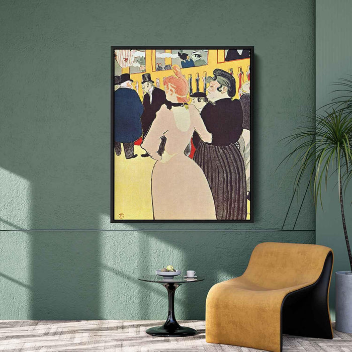 At the Moulin Rouge, La Goulue with Her Sister by Henri de Toulouse-Lautrec - Canvas Artwork