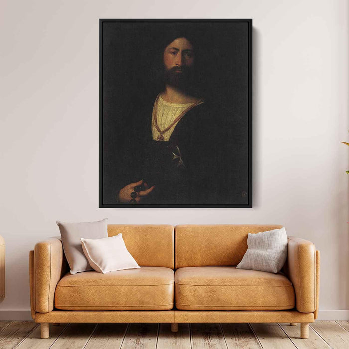 A Knight of Malta (1515) by Titian - Canvas Artwork