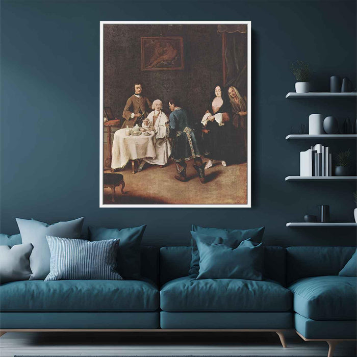 A Visit to a Lord by Pietro Longhi - Canvas Artwork