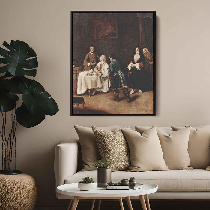 A Visit to a Lord by Pietro Longhi - Canvas Artwork