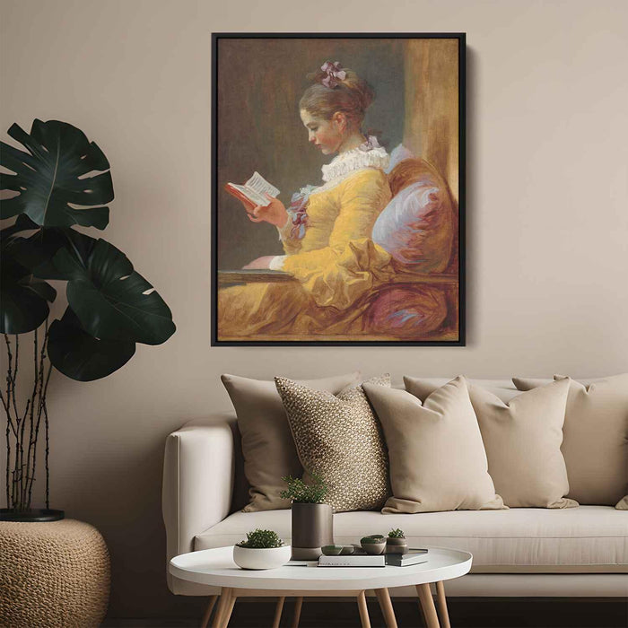 A Young Girl Reading (1776) by Jean-Honore Fragonard - Canvas Artwork