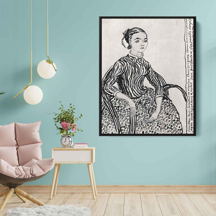 A mousmé, sitting by Vincent van Gogh - Canvas Artwork