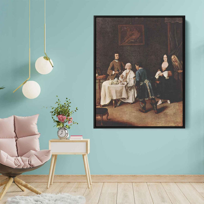 A Visit to a Lord by Pietro Longhi - Canvas Artwork