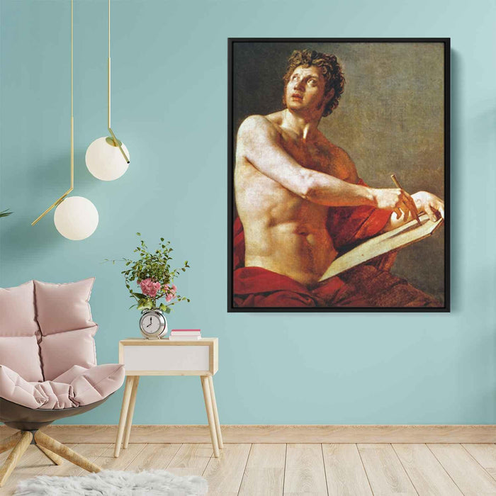 Academic Study of a Male Torse (1801) by Jean Auguste Dominique Ingres - Canvas Artwork