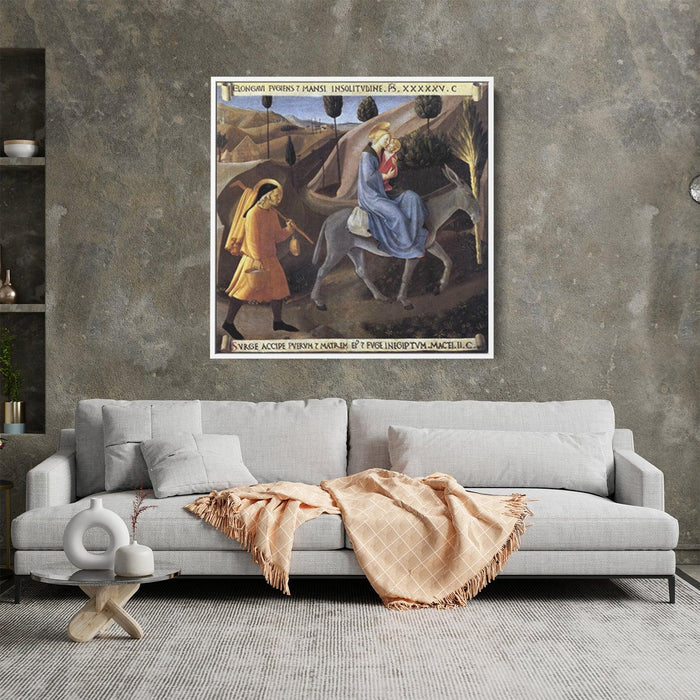 Flight into Egypt (1452) by Fra Angelico - Kanvah