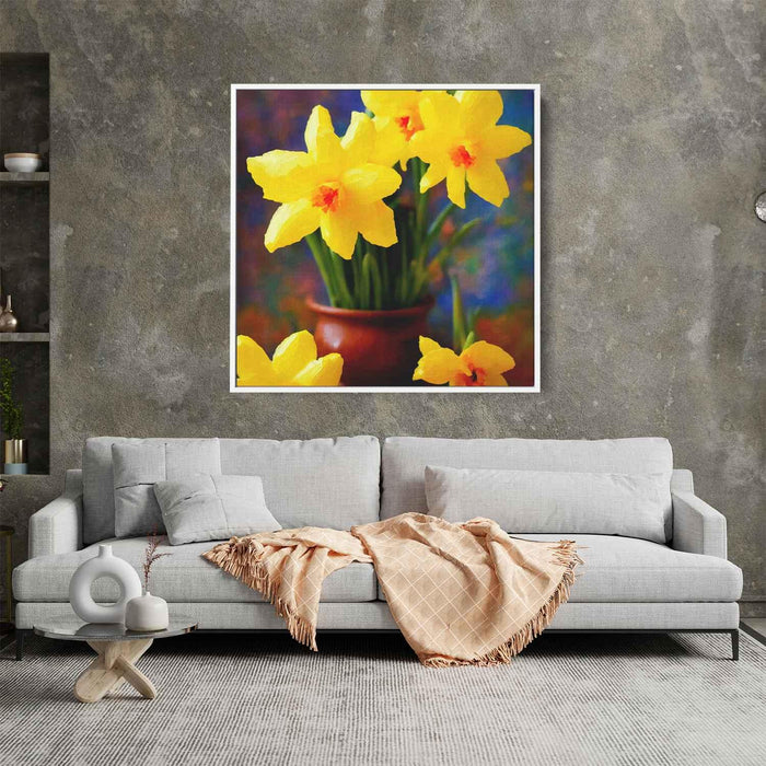 Impressionist Oil Daffodils #007 - Kanvah