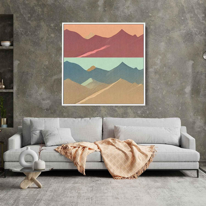 Line Art Desert Mountains #015 - Kanvah