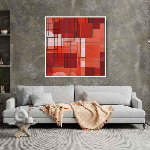 Red Geometric Abstract #001 - Kanvah