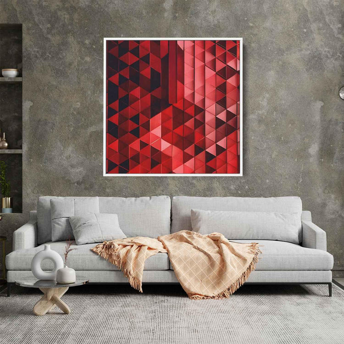 Red Geometric Abstract #007 - Kanvah