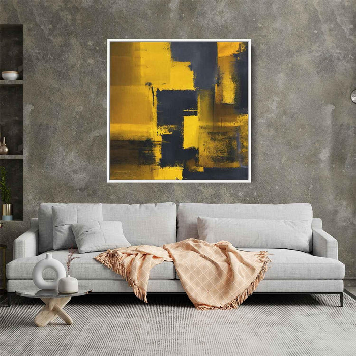 Yellow Abstract Print #033 - Kanvah