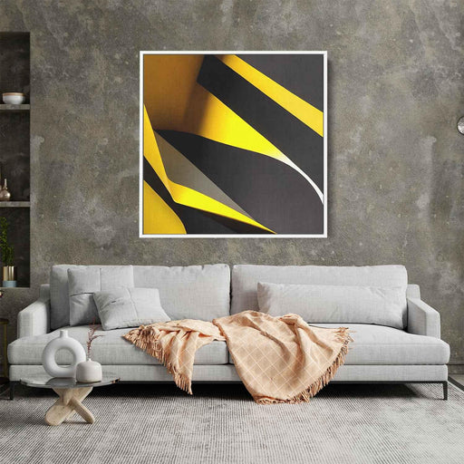 Yellow Geometric Abstract #001 - Kanvah