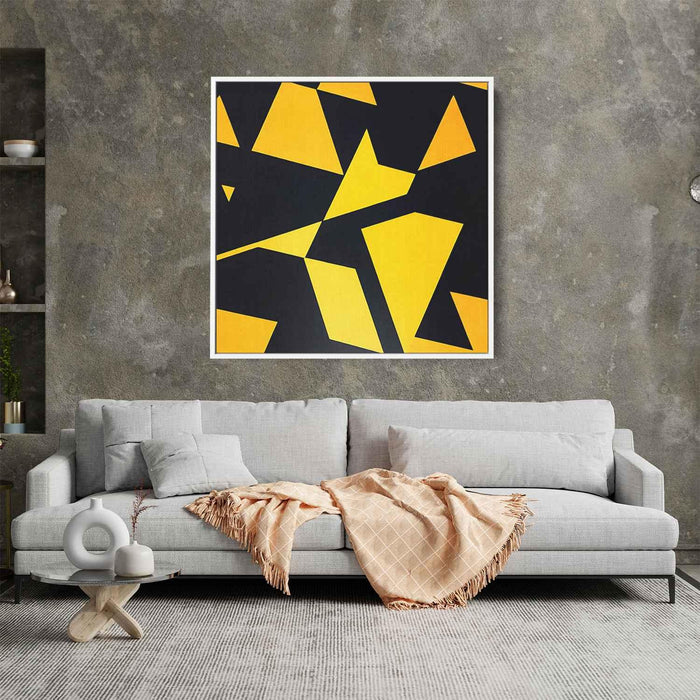 Yellow Geometric Abstract #013 - Kanvah