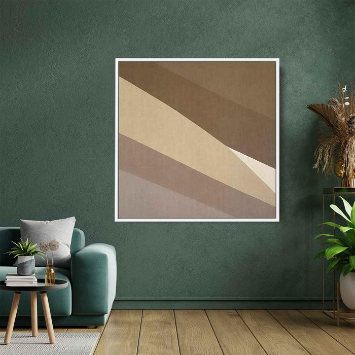 Beige Abstract Print #015 - Kanvah