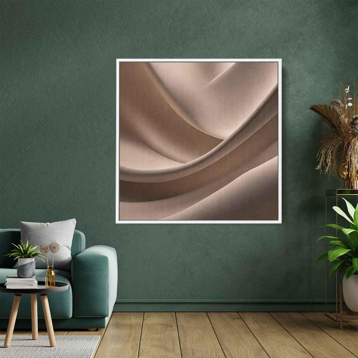 Beige Abstract Print #017 - Kanvah