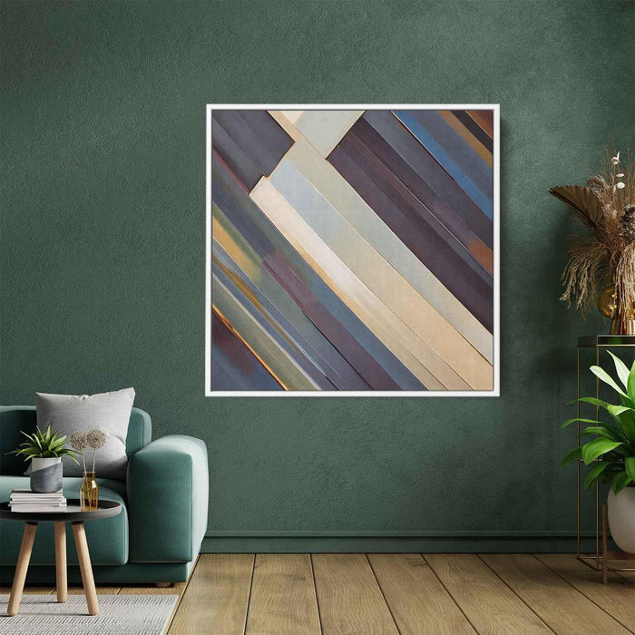 Beige Abstract Print #025 - Kanvah