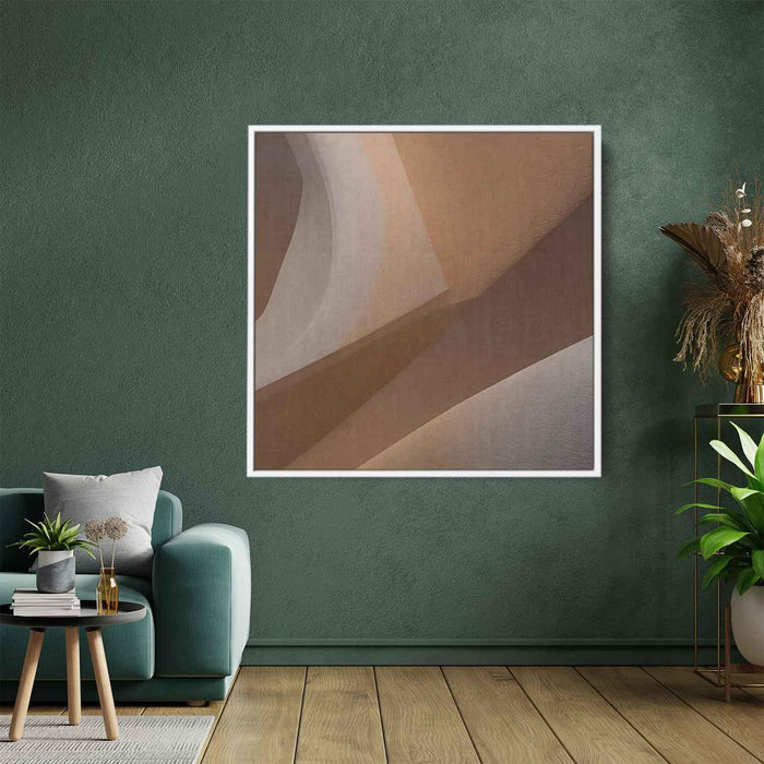 Beige Abstract Print #031 - Kanvah