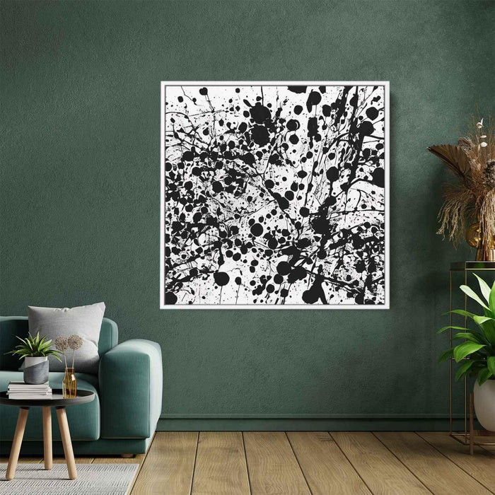 Black and White Abstract Splatter #007 - Kanvah