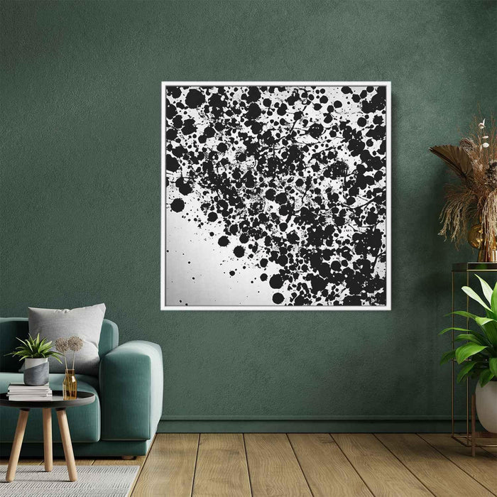 Black and White Abstract Splatter #013 - Kanvah