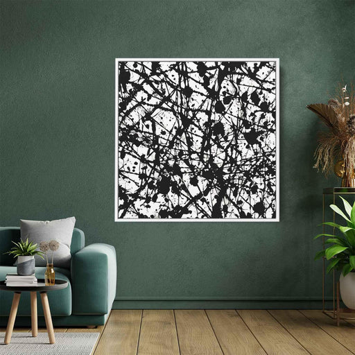 Black and White Abstract Splatter #019 - Kanvah