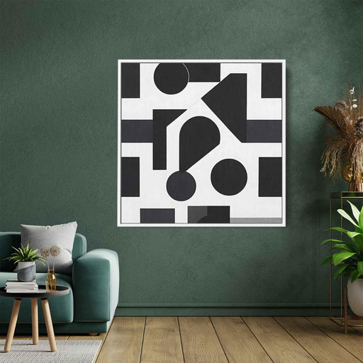 Black and White Geometric #001 - Kanvah