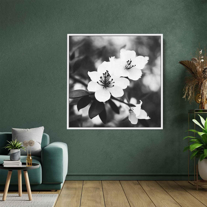 Black and White Rhododendron #003 - Kanvah