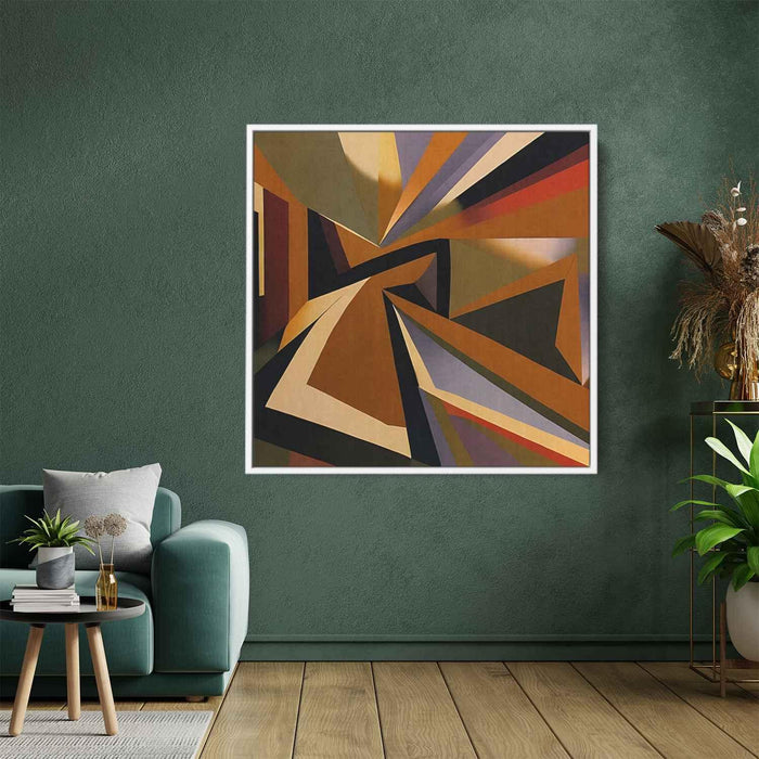 Brown Geometric Abstract #007 - Kanvah