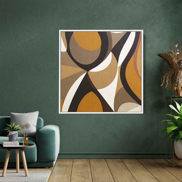 Brown Geometric Abstract #015 - Kanvah