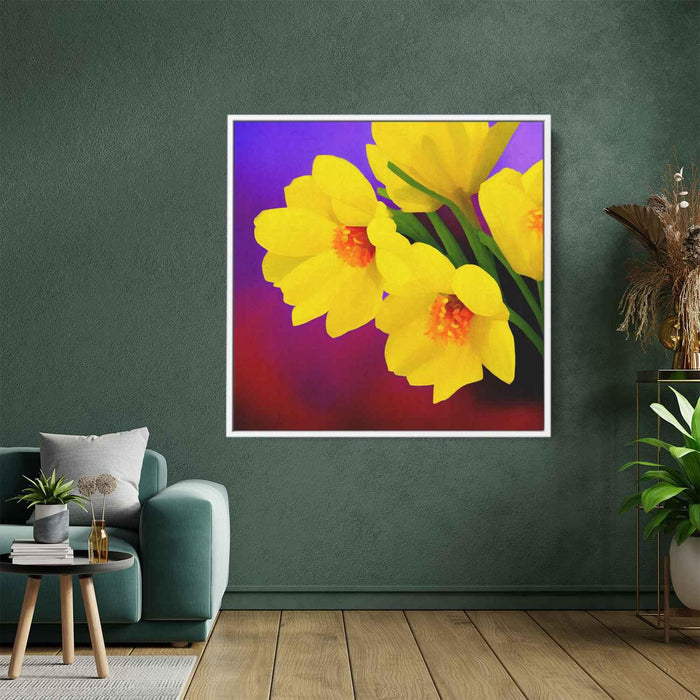 Contemporary Oil Daffodils #001 - Kanvah