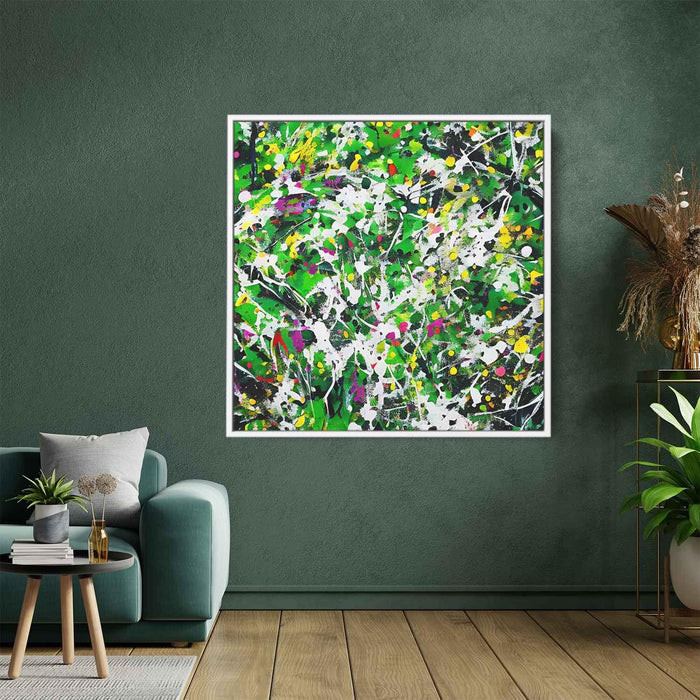 Green Abstract Splatter #007 - Kanvah