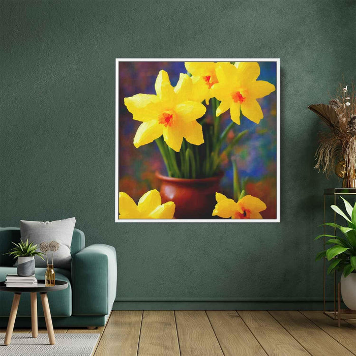 Impressionist Oil Daffodils #007 - Kanvah