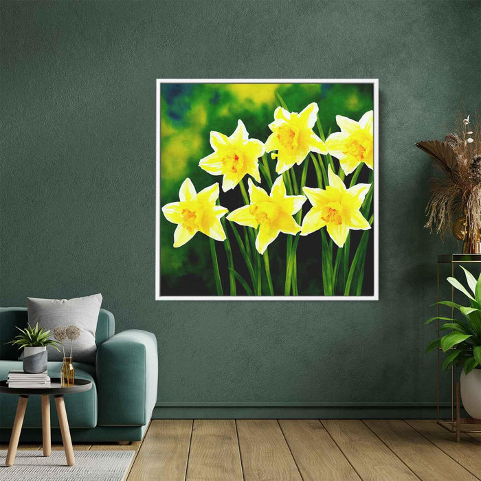 Ink Drawing Daffodils #005 - Kanvah