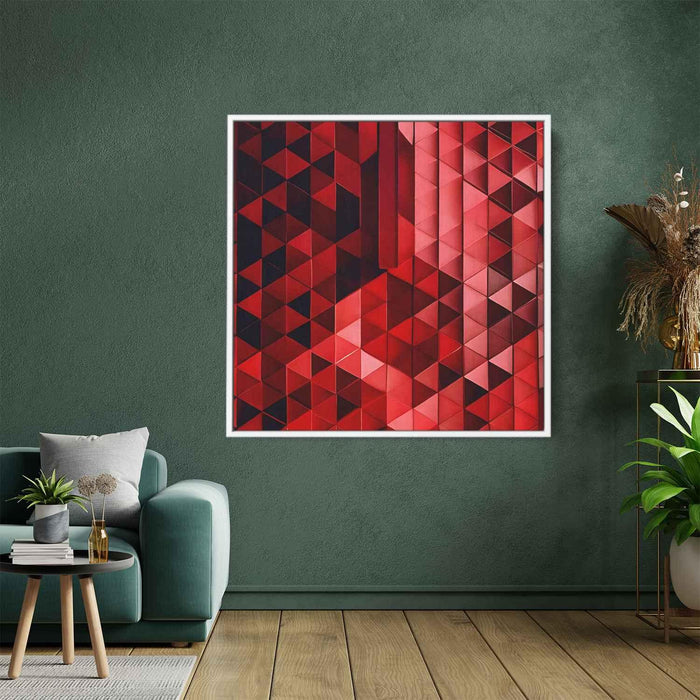 Red Geometric Abstract #007 - Kanvah