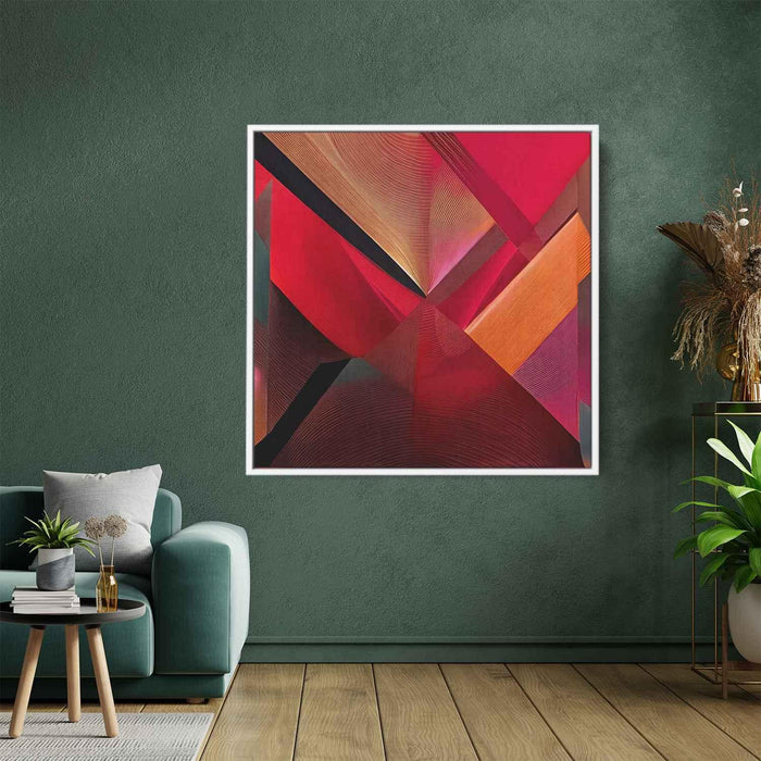 Red Geometric Abstract #013 - Kanvah