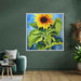 Watercolor Sunflower #015 - Kanvah