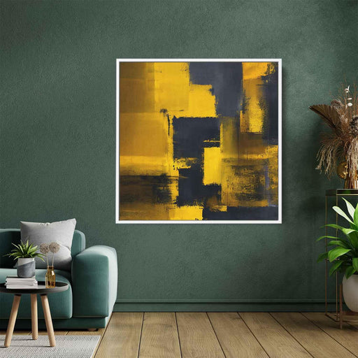 Yellow Abstract Print #033 - Kanvah