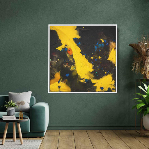 Yellow Abstract Splatter #013 - Kanvah