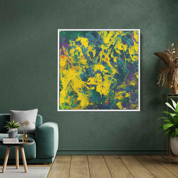 Yellow Abstract Splatter #017 - Kanvah