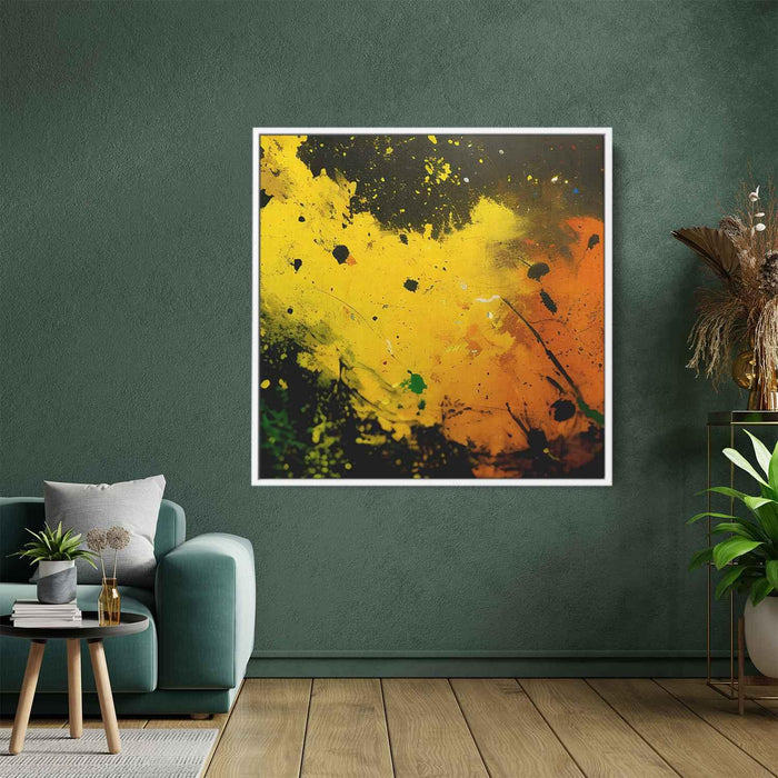 Yellow Abstract Splatter #025 - Kanvah