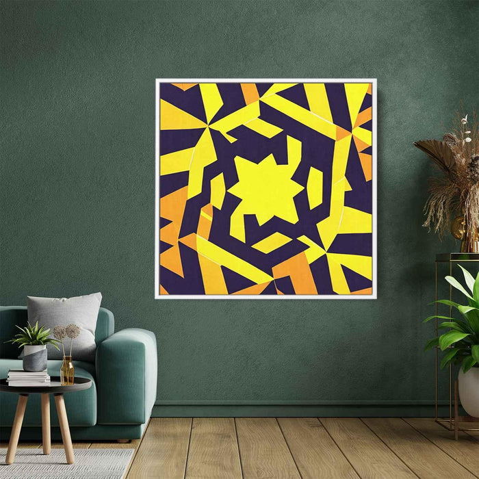 Yellow Geometric Abstract #005 - Kanvah