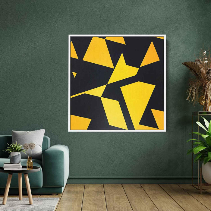 Yellow Geometric Abstract #013 - Kanvah