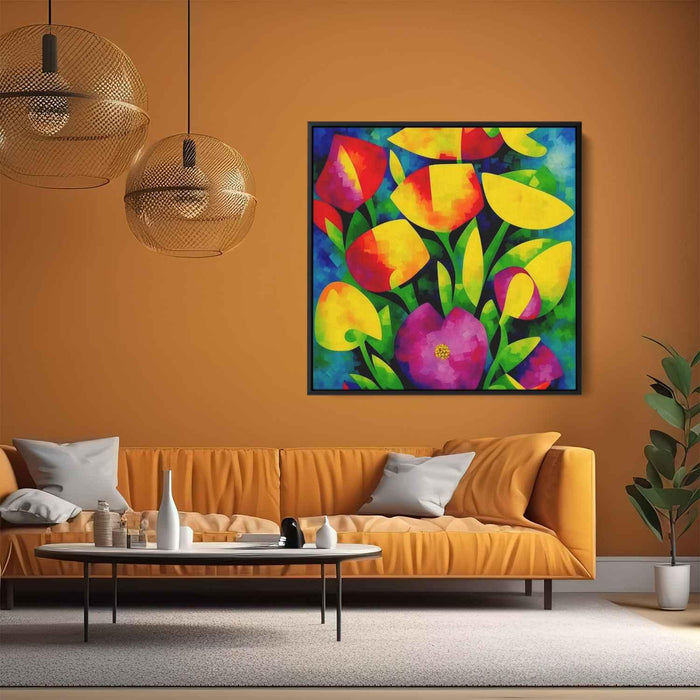 Cubist Oil Wild Flowers #002 - Kanvah